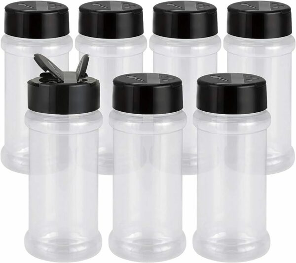 Plastic Spice Jars with Sifter Caps